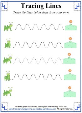 Tracing Lines Worksheets