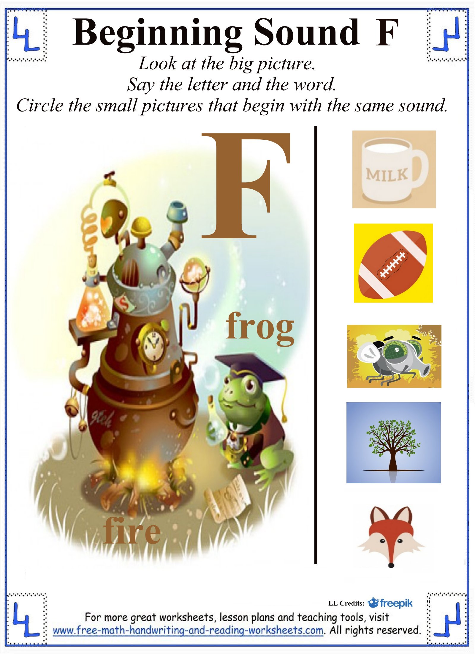 F Letter Activities & Worksheets