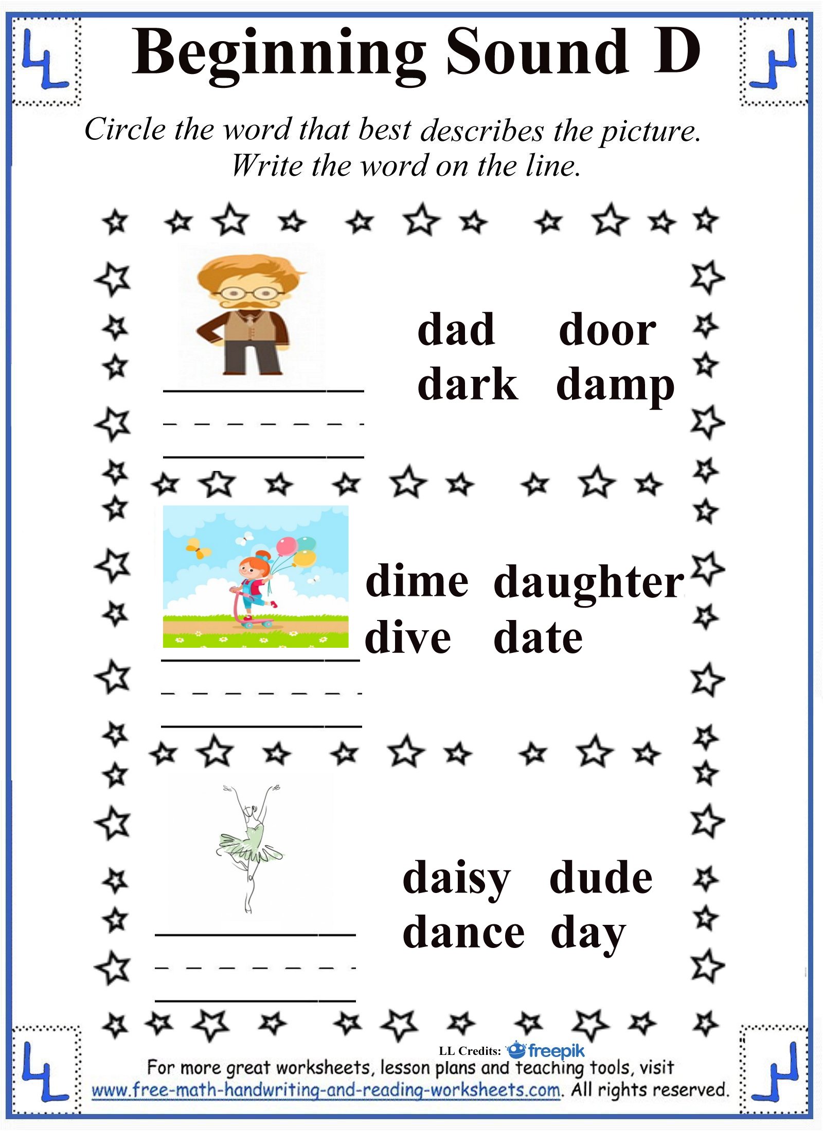 D Letter Worksheets