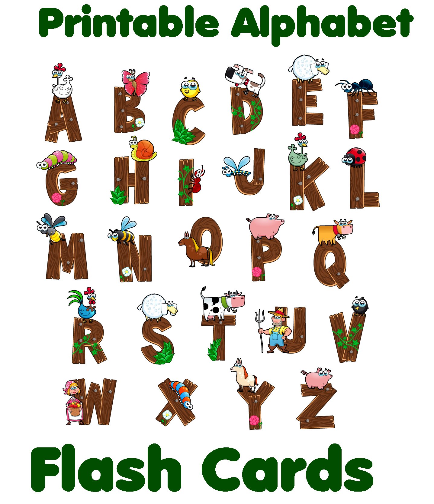 Large Printable Alphabet Cards