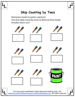 counting by twos worksheets