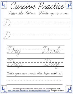 cursive writing worksheets uppercase letters a f