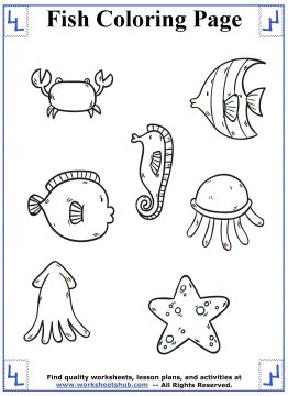 Fish Coloring Pages - Printable Coloring Sheets