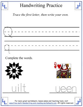 Handwriting Practice Sheets:Printing Letters Mm-Rr