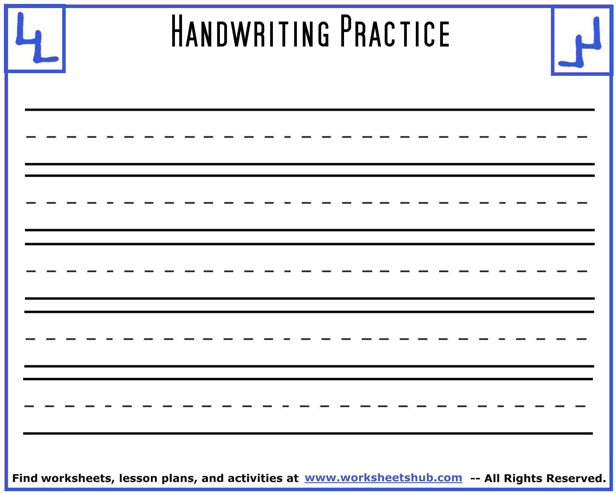 Handwriting Sheet Example