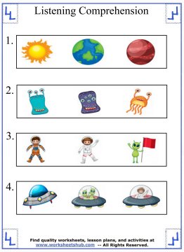 listening comprehension kindergarten worksheet
