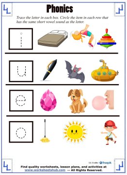 Preschool Phonics Worksheets