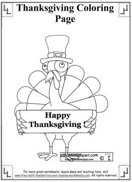 Printable Thanksgiving Coloring Pages