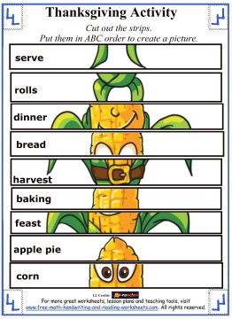thanksgiving printable activities