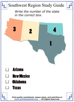 Worksheets On The Southwest States   Worksheets On The Southwest States 02 